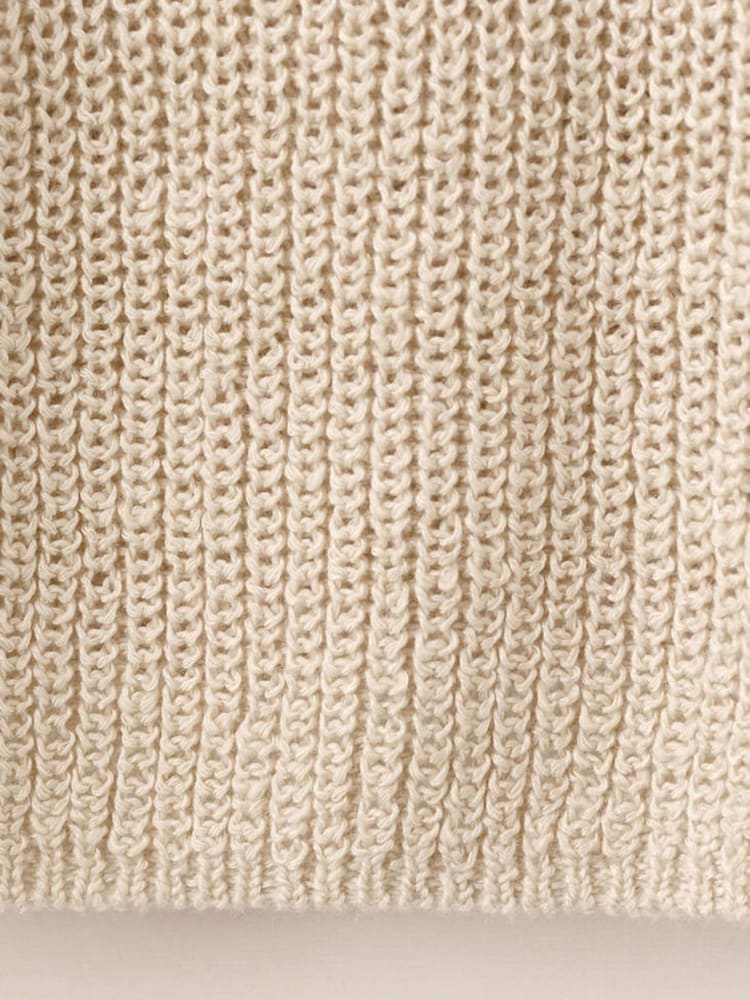 Mango Natural V-Neck Knitted Jumper - Image 7 of 7