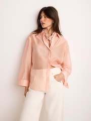 Mint Velvet Pink Sheer Shirt - Image 2 of 8