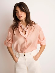 Mint Velvet Pink Sheer Shirt - Image 3 of 8