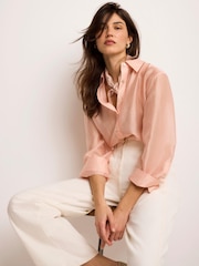 Mint Velvet Pink Sheer Shirt - Image 6 of 8
