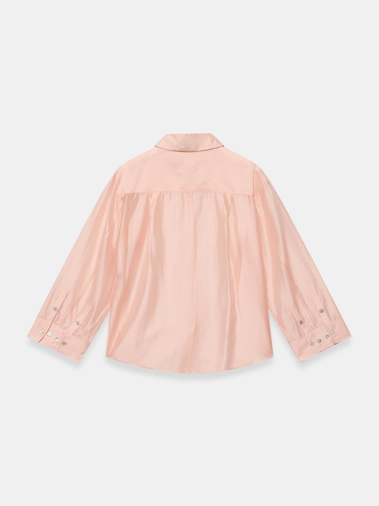 Mint Velvet Pink Sheer Shirt - Image 8 of 8
