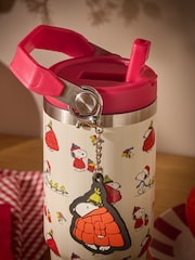 Cream 900ml Christmas Snoopy Stainless Steel Water Bottle - Image 2 of 3