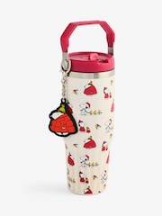 Cream 900ml Christmas Snoopy Stainless Steel Water Bottle - Image 3 of 3