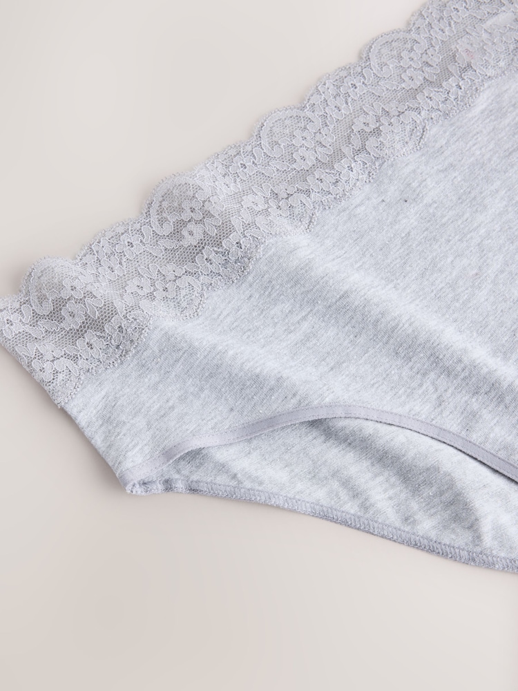 monochrome - Lot de 7 culottes en coton et dentelle - Image 10 de 10 monochrome - Lot de 7 culottes en coton et dentelle - Image 10 de 10