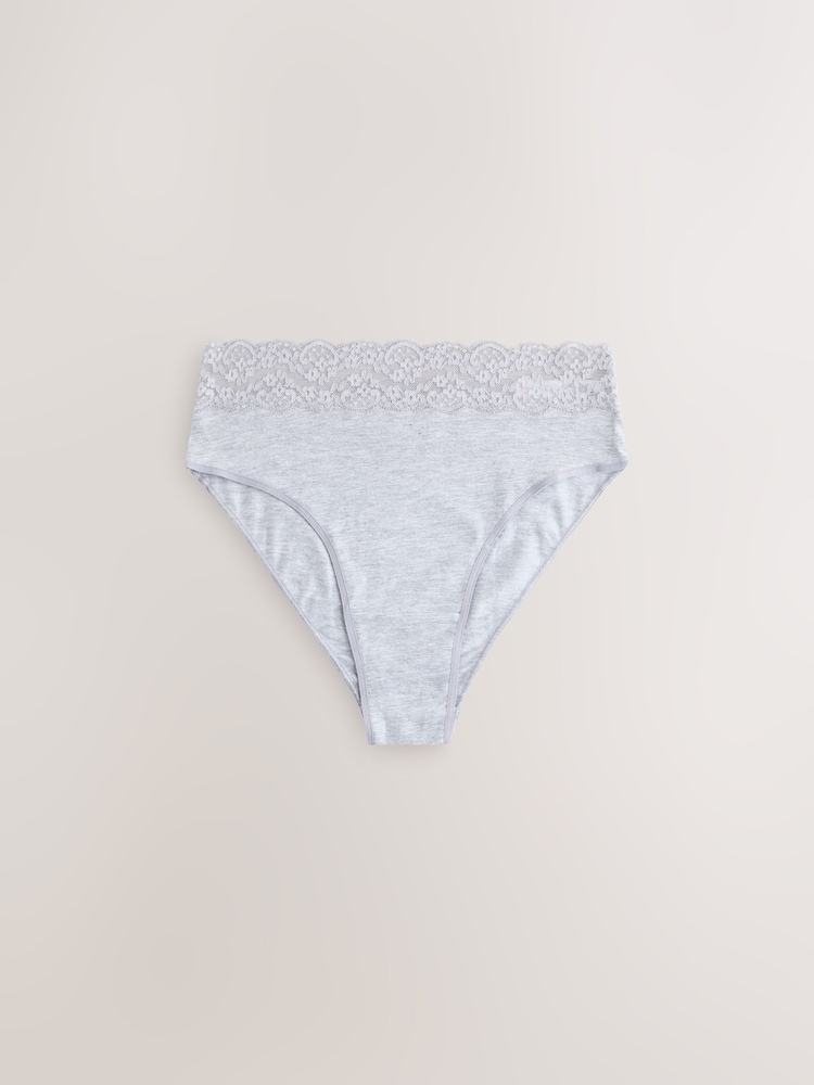 monochrome - Lot de 7 culottes en coton et dentelle - Image 2 de 10 monochrome - Lot de 7 culottes en coton et dentelle - Image 2 de 10