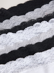monochrome - Lot de 7 culottes en coton et dentelle - Image 9 de 10