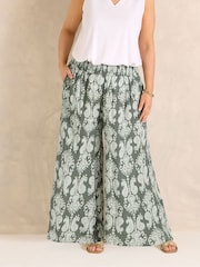 Evans Green Shirred Waist Trousers - Image 2 of 5