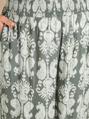 Evans Green Shirred Waist Trousers - Image 4 of 5