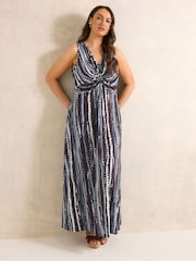 Evans Blue Knot Front Dress - Image 2 of 5