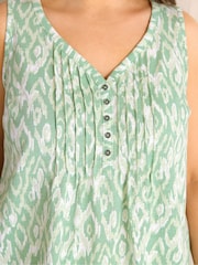Evans Green Sleeveless Henley Top - Image 4 of 5