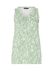 Evans Green Sleeveless Henley Top - Image 5 of 5