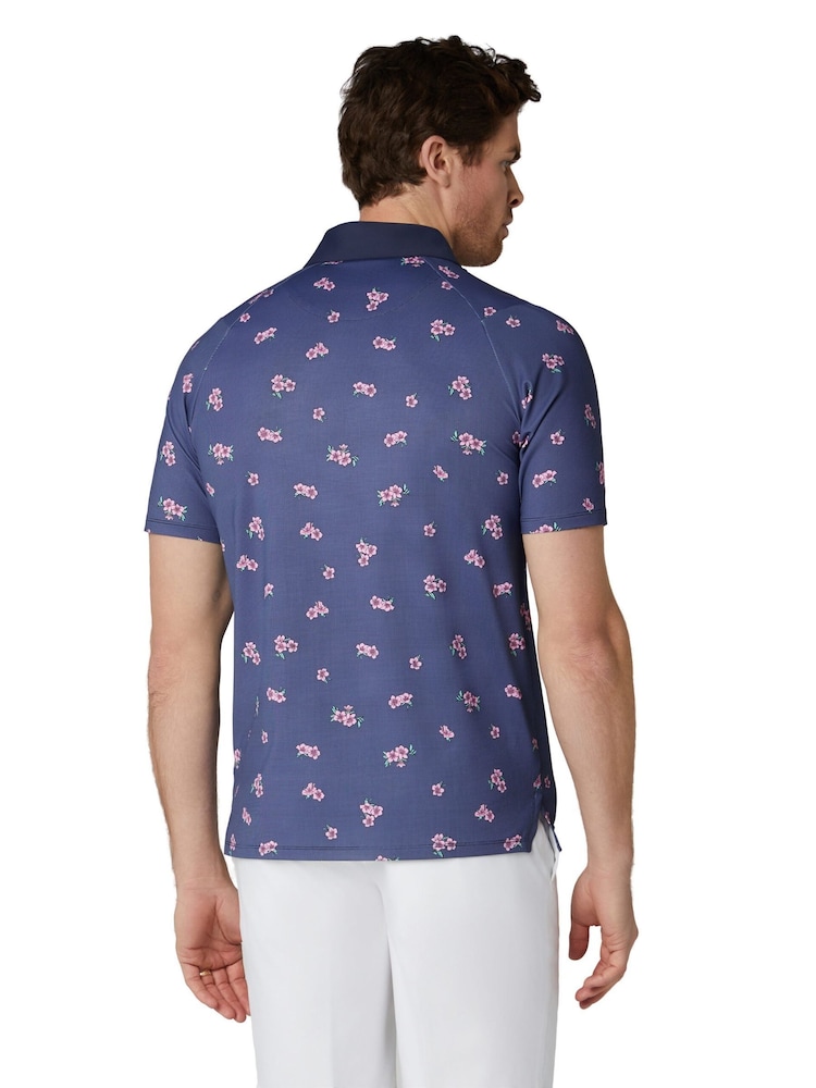 Callaway Golf Blue Azalea Gingham Polo Shirt - Image 2 of 6