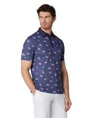 Callaway Golf Blue Azalea Gingham Polo Shirt - Image 3 of 6