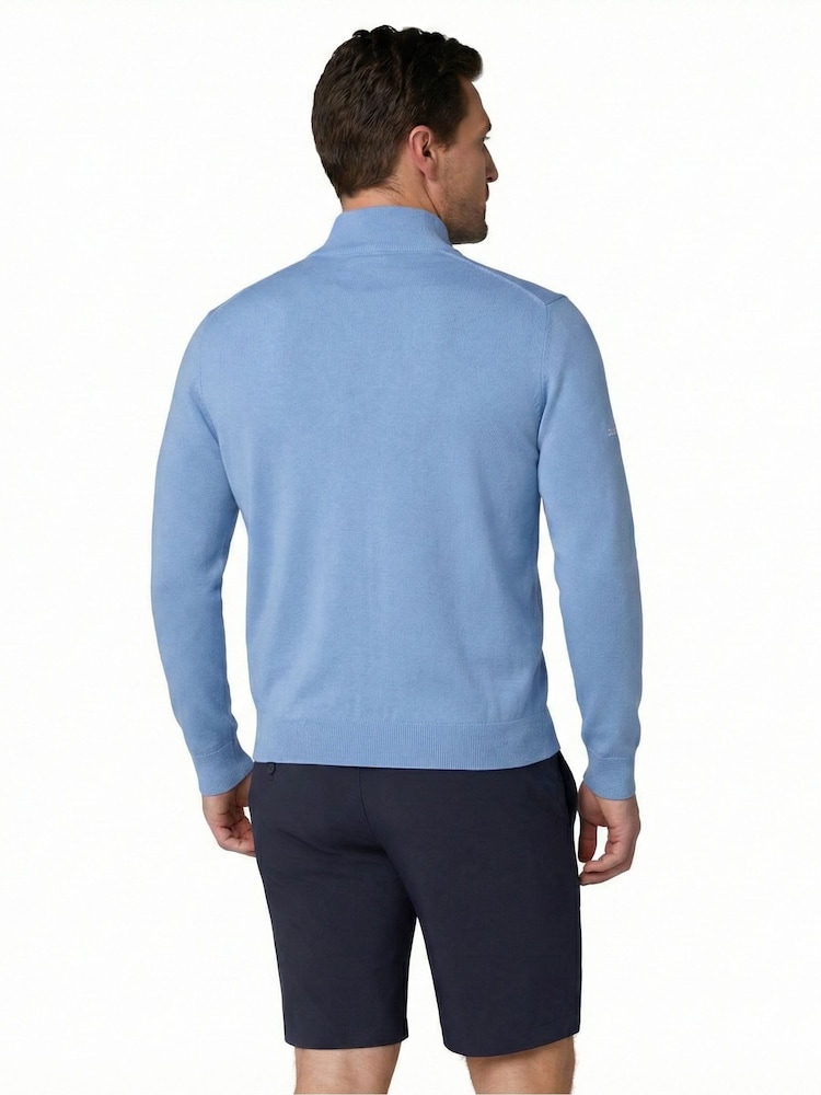 Callaway Apparel Blue Quarter Blended Merino Sweater - Image 2 of 2 Callaway Apparel Blue Quarter Blended Merino Sweater - Image 2 of 2