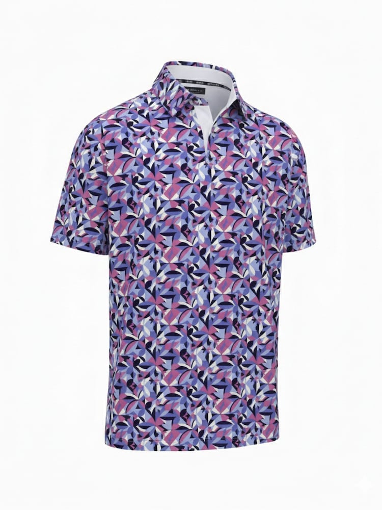 Callaway Golf Blue Dogwood Floral Polo Shirt - Image 3 of 3