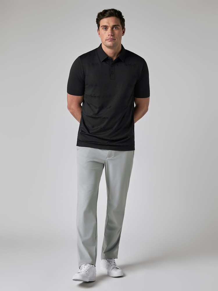 Callaway Golf Black Jacquard Polo Shirt - Image 1 of 6 Callaway Golf Black Jacquard Polo Shirt - Image 1 of 6