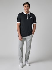 Callaway Golf Black Blocked Logo Collar Polo Shirt - Image 1 of 6