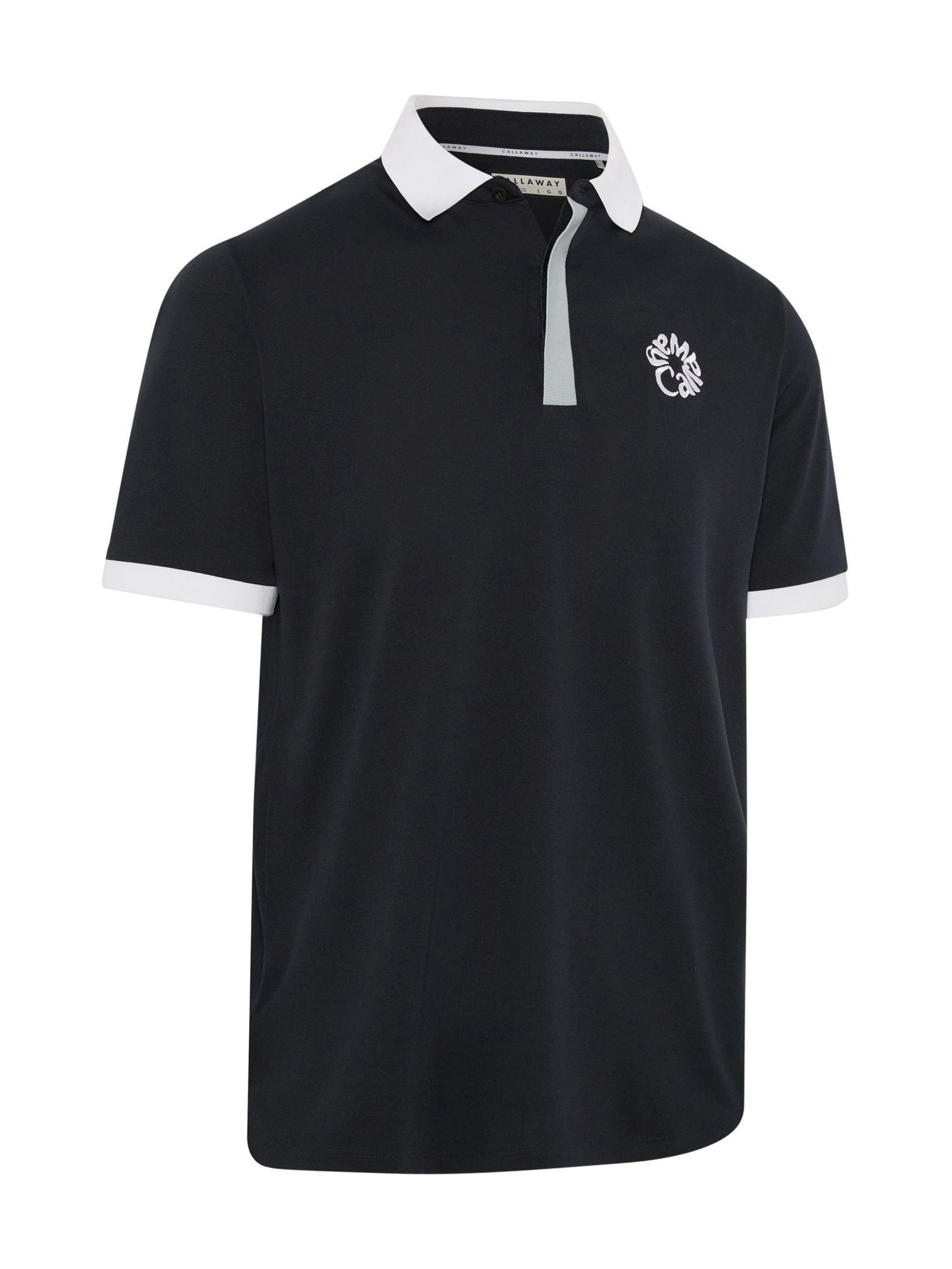 Buy Callaway Golf Black Blocked Logo Collar Polo Shirt from Next