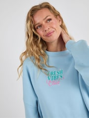 Skinnydip Blue Fresh Vibes Sweatshirt - Image 3 of 4