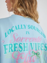 Skinnydip Blue Fresh Vibes Sweatshirt - Image 4 of 4