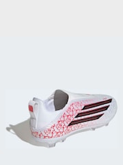 adidas White F50 League Laceless Firm Ground Football Boots - Image 2 of 9