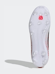 adidas White F50 League Laceless Firm Ground Football Boots - Image 7 of 9