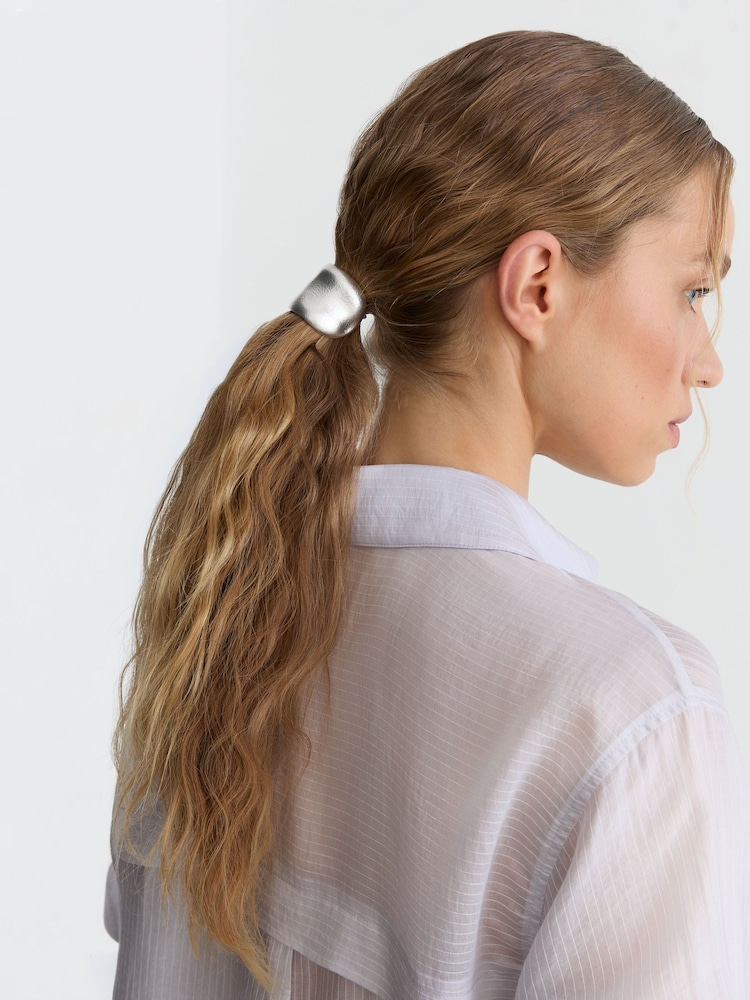 Reiss Silver Tone Harper Sculpted Hair Cuff With Pin - Image 1 of 3