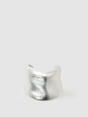 Reiss Silver Tone Harper Sculpted Hair Cuff With Pin - Image 2 of 3