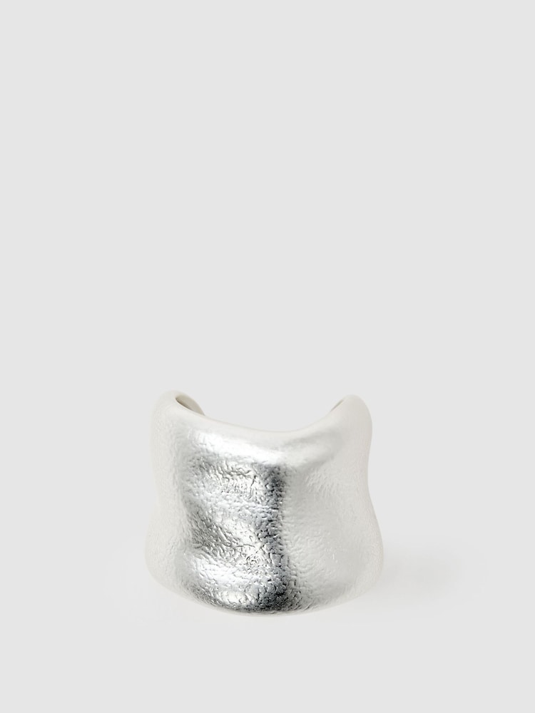 Reiss Silver Tone Harper Sculpted Hair Cuff With Pin - Image 2 of 3