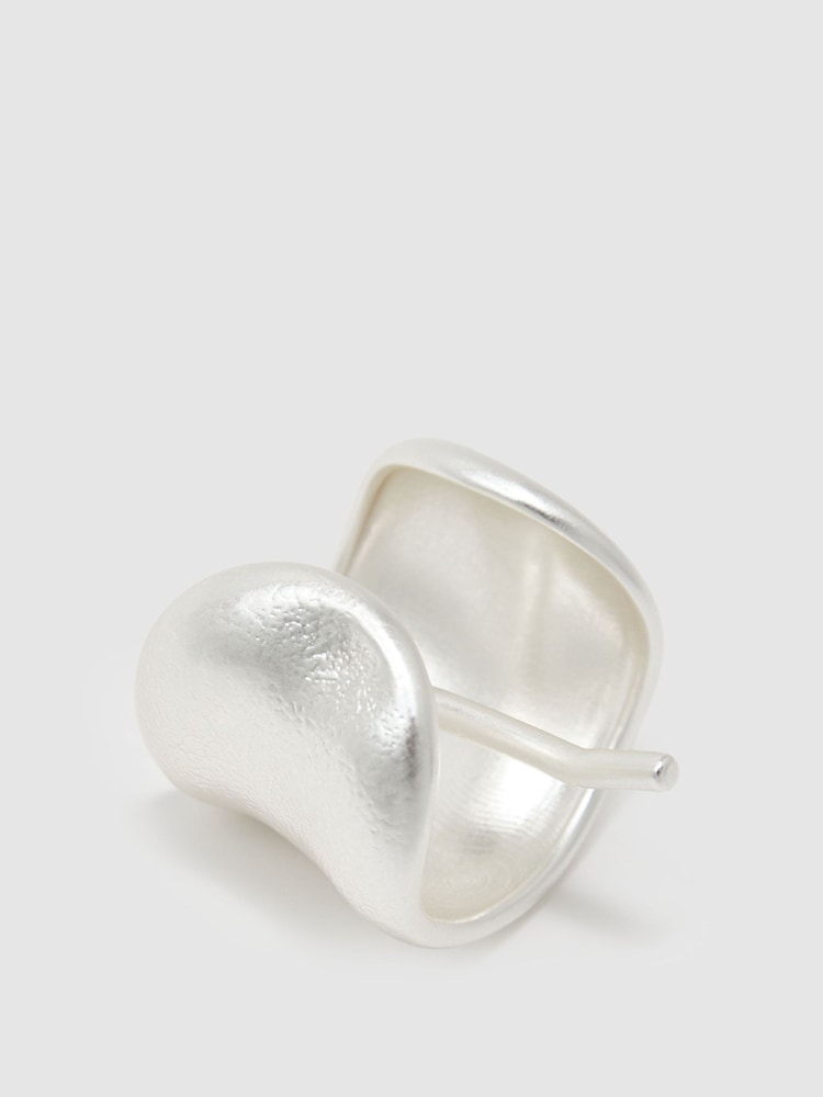 Reiss Silver Tone Harper Sculpted Hair Cuff With Pin - Image 3 of 3