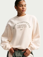 Blek elfenben - Nike Sportkläder Studio Fleece Sweat Top - Bild 1 av 7