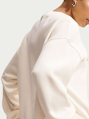 Blek elfenben - Nike Sportkläder Studio Fleece Sweat Top - Bild 3 av 7