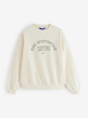 Blek elfenben - Nike Sportkläder Studio Fleece Sweat Top - Bild 7 av 7