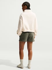 Бозғылт піл түстес - Nike Crew мойынға тағатын спорттық киім 1/4 сыдырмалы қысқа жемпір - 6суретінің 3 суреті