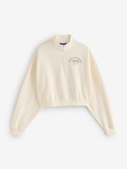 Бозғылт піл түстес - Nike Crew мойынға тағатын спорттық киім 1/4 сыдырмалы қысқа жемпір - 6суретінің 6 суреті