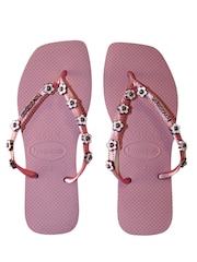 Havaianas Pink Slim Stylish Flip Flops - Image 3 of 6