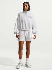 Хезер Грей - Nike Crew мойынға тағатын спорттық киім 1/4 сыдырмалы қысқа жемпір - 7суретінің 2 суреті