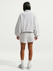 Хезер Грей - Nike Crew мойынға тағатын спорттық киім 1/4 сыдырмалы қысқа жемпір - 7суретінің 4 суреті