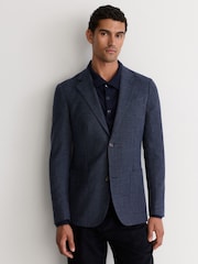 Reiss Carlos Cotton Hopsack Single-Breasted Blazer Tailored-Fit - Изображение 1 11