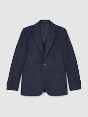 Reiss Carlos Cotton Hopsack Single-Breasted Blazer Tailored-Fit - Изображение 2 11