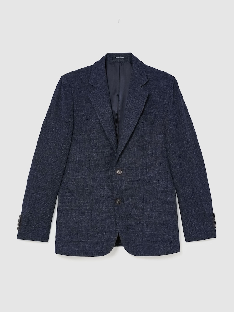 Reiss Carlos Cotton Hopsack Single-Breasted Blazer Tailored-Fit - Изображение 2 11