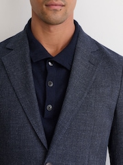 Reiss Carlos Cotton Hopsack Single-Breasted Blazer Tailored-Fit - Изображение 8 11