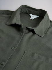 The Set Shirt and Wide Leg Trousers Co-ord Set Khaki Green - Image 5 of 5