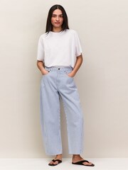 Ro&Zo White Slub Jersey Cropped T-Shirt - Image 2 of 5