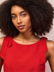 Ro&Zo Bow Detail Dress With Linen - Image 3 of 5