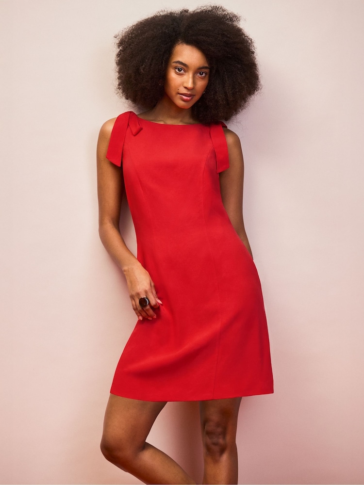Ro&Zo Orange Petite Cheesecloth Frill Neck Mini Dress - Image 1 of 6 Ro&Zo Orange Petite Cheesecloth Frill Neck Mini Dress - Image 1 of 6
