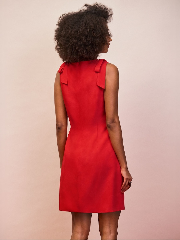 Ro&Zo Orange Petite Cheesecloth Frill Neck Mini Dress - Image 2 of 6 Ro&Zo Orange Petite Cheesecloth Frill Neck Mini Dress - Image 2 of 6