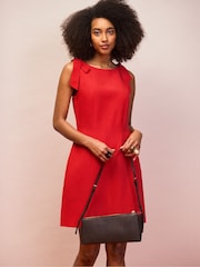 Ro&Zo Orange Petite Cheesecloth Frill Neck Mini Dress - Image 4 of 6