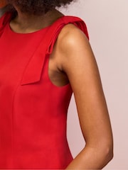 Ro&Zo Orange Petite Cheesecloth Frill Neck Mini Dress - Image 5 of 6