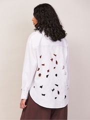 Ro&Zo White Cutwork Embroidered Shirt - Image 5 of 6